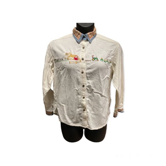 Vintage Size 10 Way To Go Eco Friendly Quality Farm Shirt - Picture 1 of 4